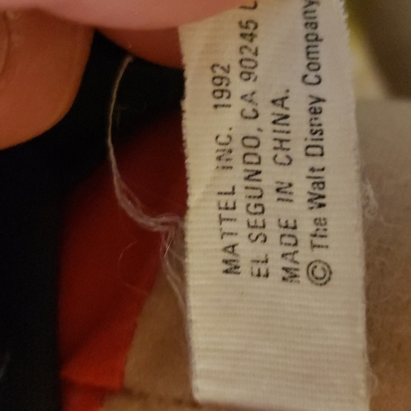 Vintage Mattel Jiminy Cricket Plush Doll Disney 1992 Umbrella 15" - Picture 3 of 5